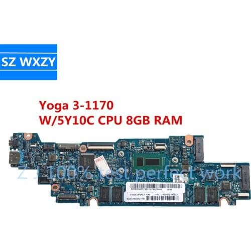 For Lenovo Yoga 3-1170 Yoga 3 11 Laptop Motherboard 5B20H33238 With 5Y10C CPU 8GB RAM AIZY0 LA-B921P 100% Tested Fast Ship
