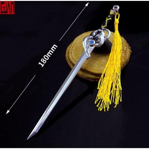 Weapon Model New Li Bai Qinglian Sword Fairy Alloy Model Toy 18cm With Tassel Alloy Material Does Not Rust Easily