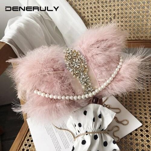 Fashion Women Bag Turkey Oblique Span Woman Handbags Pearl Chain Bag Diamond Crossbody Bag Ladies Shoulder Bags Bolsa Feminina