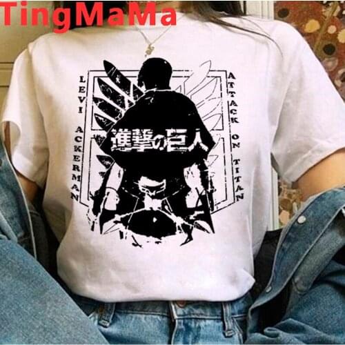 Attack on Titan Titans Attack male aesthetic couple clothes casual plus size harajuku kawaii top tees graphic tees women