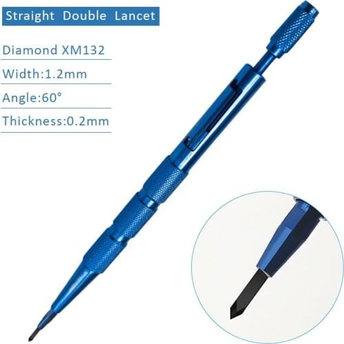 Ophthalmic Straight double lancet black Diamond Keratome blades Ophthalmic knife