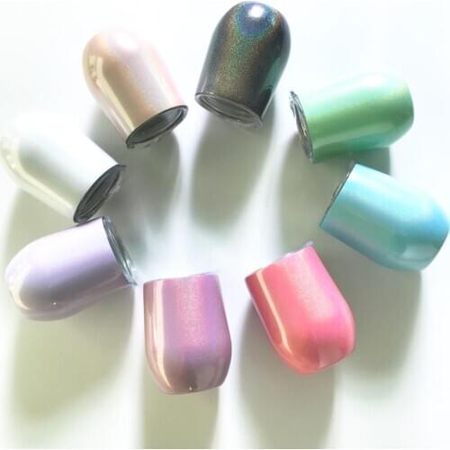 Wholesale 12 oz Rainbow Paint Stainless Steel Wine Glass Thermos Coffee Mug Egg Cup Stemless Wine Tumbler Milk Cups Party Gifts