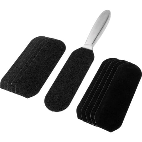 Pro Manicure Foot File - Reusable Stainless Steel Cracked Skin Corns Callus Remover Feet Rasp with 10Pcs Replacement Pads