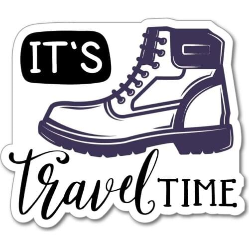 S40850# Self-adhesive Decal Its Travel Time Car Sticker Waterproof Auto Decors on Bumper Rear Window