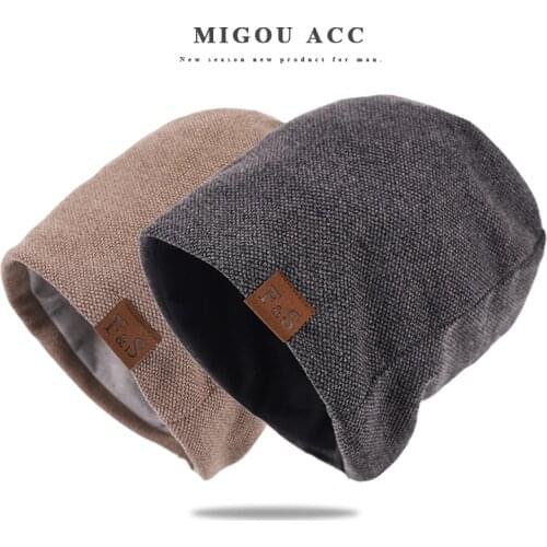Fashion Bonnet Hat For Men And Women Autumn Knitted Solid Color Skullies Beanies Spring Casual Soft Turban Hats Hip Hop Beanie