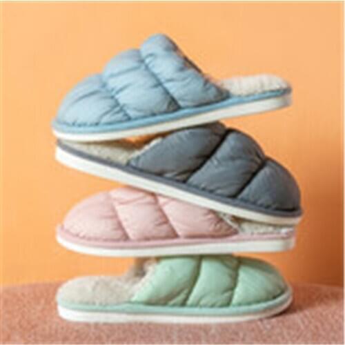 Winter Home Slippers Women Bedroom Soft Cotton Slides Ladies Indoor Non-Slip Floor Shoes Keep Warm Flip Flops Household Shoes