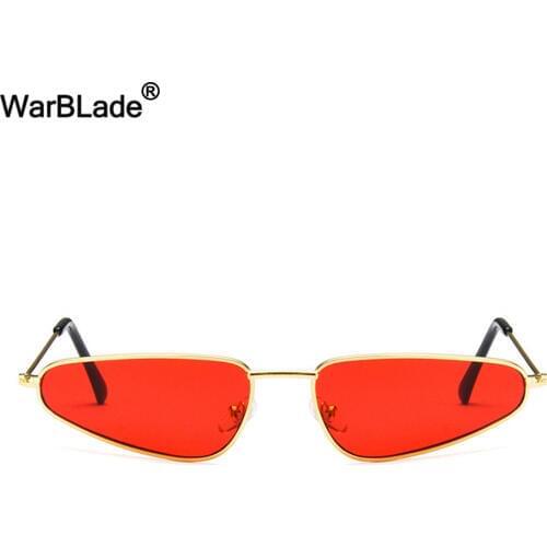 Cat Eye Sunglasses Women Yellow Red Lens Sun glasses Fashion Light Weight Sunglass for women Vintage Metal Eyewear WarBLade