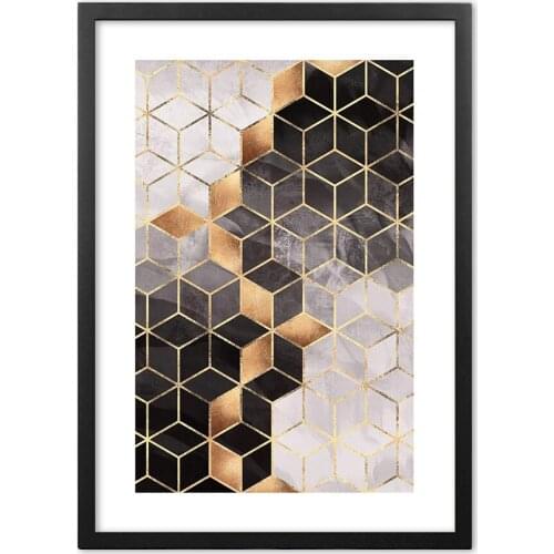 Nordic Modern Light Luxury Geometric Abstract Nordic Art Wall Art Paper Painting Landscape Wall Pictures For Living Room Decor