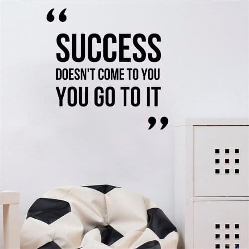 Success Come Cutting Wall Sticker Quotes Wall Decal For Office Work Motivation Home Decor Vinyl Mural dw11065