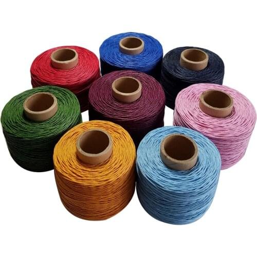Waterproof 100% Linen waxed thread 100m/roll colourful twine cords macrame rope for sewing handmade accessory DIY