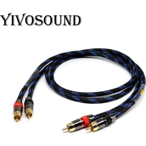 Yivosound Hifi RCA Cable High Quality 4N OFC HIFI 2RCA Male to Male Audio aux Cable