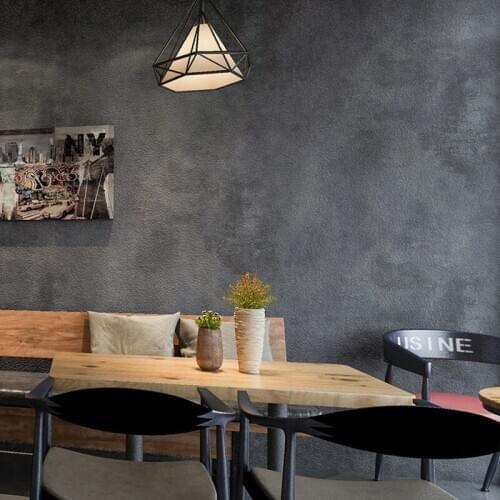 Retro Plain Grey Cement PVC Vinyl Wallpaper For Walls Living Room Bar Cafe Restaurant Clothing Shop Background Wallpaper Roll
