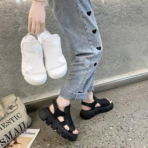 Sandals women 2021 new mesh gauze hollow lightweight platform platform sneakers casual women sandals women shoes X831