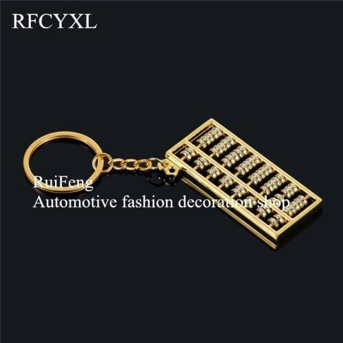 1PCS 8 Rows Abacus Key Chains Rings Chinese Ancientclassic Style For Car Keyrings KeyChains For Man Women High Quality Gift
