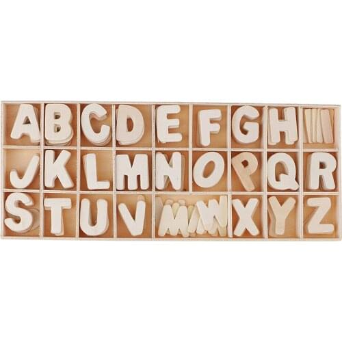 156 Pieces of Elegant Wooden Alphabet Letters Suitable for Craft Projects