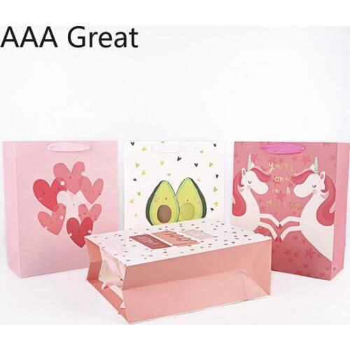 48Pcs/Lot Present Bag For Pajamas Clothes Books Packaging Handle Paper Bags Kraft Paper Gifts Bag With Handles Decorations Pouch
