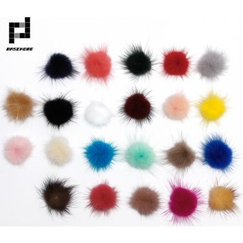 BASEHOME 100pcs/color 30MM Mink Fur Ball Fur Pompom DIY Jewelry Findings Mink Ball for shoes jewelry cloth Making Craft