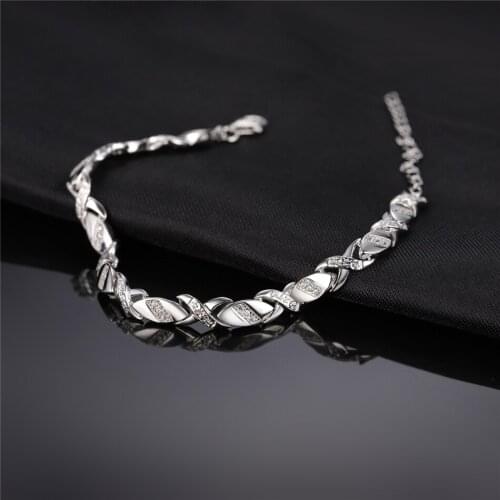 925 Sterling Silver Women Bracelet Classic Cyrstal Cubic Zirconia Anniversary Special Love Gifts Luxury Fine Jewelry