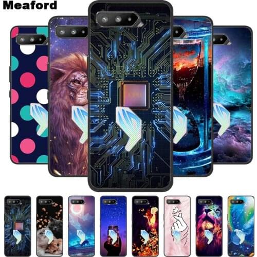 For ASUS ROG Phone 3 ZS661KS Case Soft Silicone Cool Cartoon Case For Asus ROG 5 ZS673KS back Cover ROG3 TPU Phone Fundas Shells