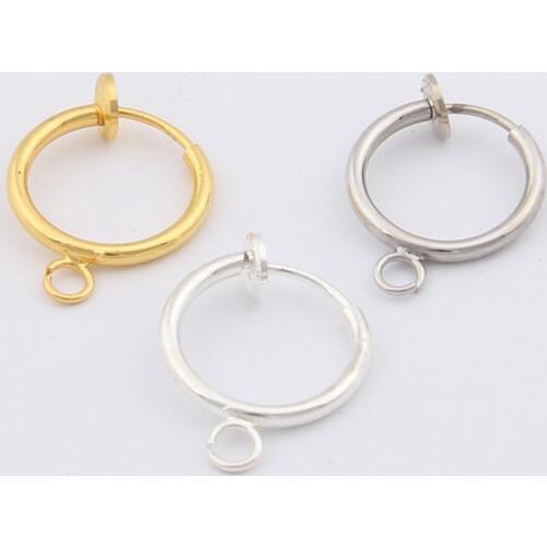 DIY jewelry accessories 13mm invisible hollow clip type false earrings bone clip spring clip for jewelry making