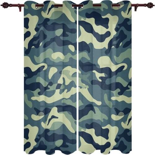 Patio Curtain Camouflage Indoor Living Room Bedroom Kitchen Outdoor Drape For Porch Gazebo Pergola Canopy Beach