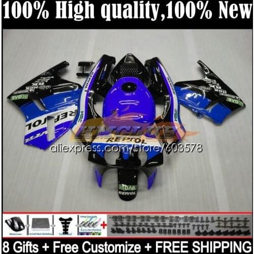 Body For HONDA VFR400 R V4 VFR400R 1989 1990 1991 1992 1993 35CL.84 RVF VFR 400 R RR CC NC30 89 90 91 92 93 Fairing Repsol blue