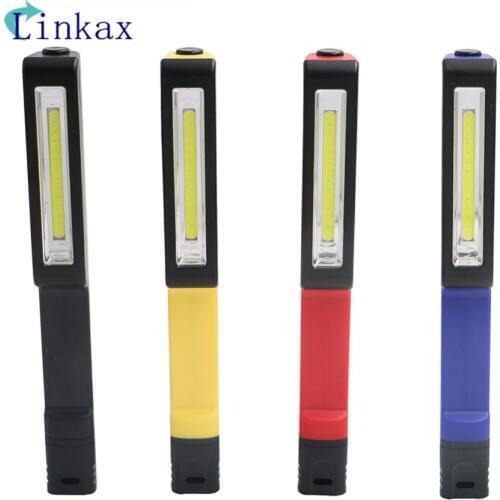 Multi-purpose Mini COB LED Flashlight Emergency Working Light Magnet Pocket Clip-on Super Bright Camping Pen light Torch Lamp