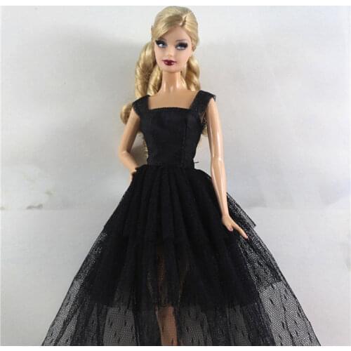 30cm Fashion Doll Black Dress 1/6 Bjd Girl Doll Accessories Toy Gift 12 Inch Princess Doll Skirt Dress Up Toy for Girls
