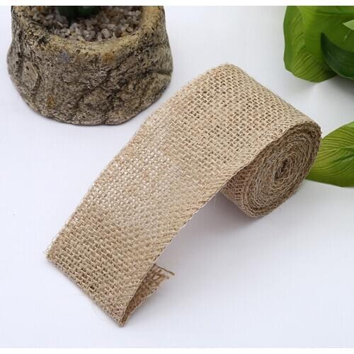 Natural Vintage Jute Burlap Ribbon 40/50/60/100mm DIY Bag Material Wedding Party Crafts Decorative Gift Warrping
