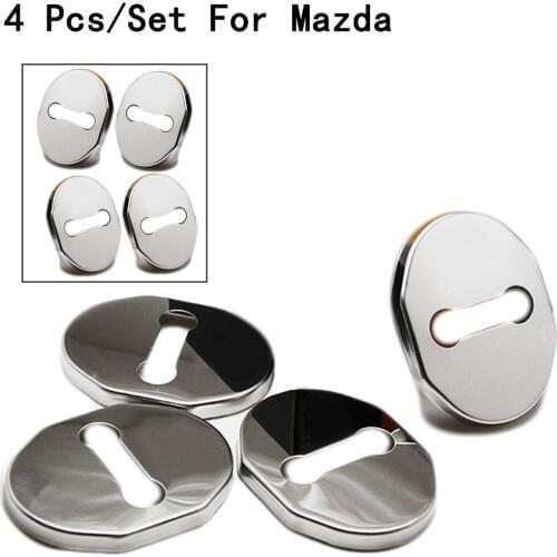 New Buckle Stainless Steel Modification Interior Decoration Door Lock Cover Only For Mazda 2/3/6/M6/Axela/ATENZA/CX-5/CX-4