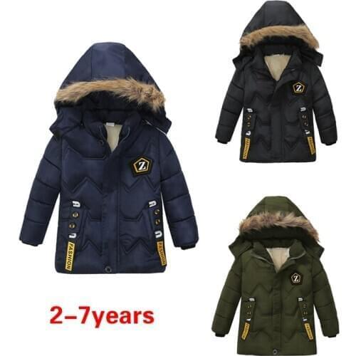 New 2020 Childrens Winter Jackets Padded Children Clothing Big Boys Warm Winter Down Coat Thickening Outerwear