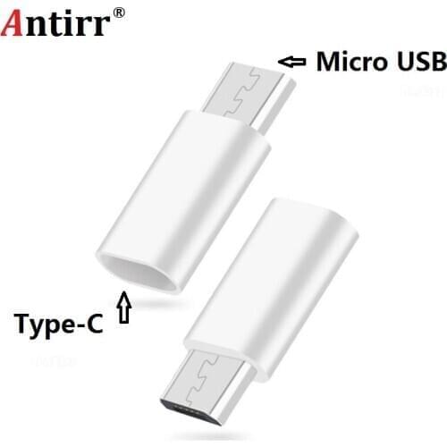 Antirr High Quality Micro USB Male 5 Pin to USB 3.1 Type C Female Connector Data Adapter Converter White