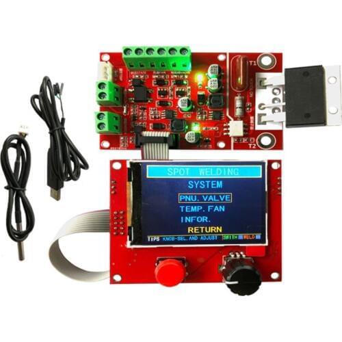 Pneumatic Spot Welder Controller with Fan & Temperature Sensor 100A Welding Controller NY-D08