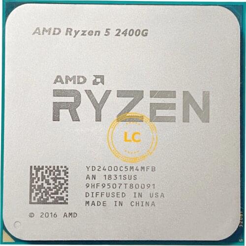 AMD Ryzen 5 2400G R5 2400G 3.6 GHz Quad-Core Quad-Thread 65W CPU Processor YD2400C5M4MFB Socket AM4