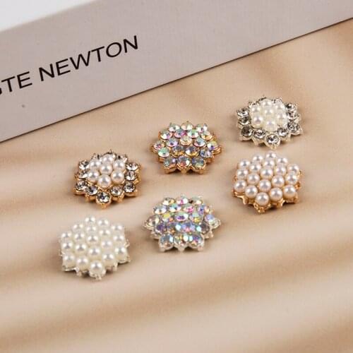 Best Selling Shiny Alloy10pcs/ set Rhinestone Pearl Jewelry Decorations Holiday Handmade Creative Products Accessories Wholesale