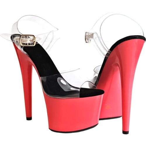 Leecabe High Heel Sandals Lap-dancing Shoes High-Platform Sexy Pole Dancing Shoes 17 cm Dance Shoes
