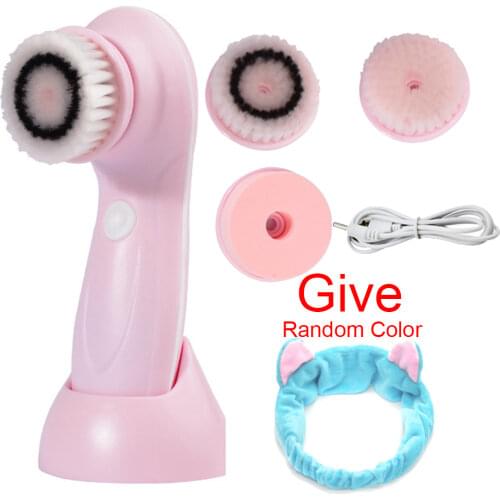 3 in 1 Face Cleansing Brush Deep Cleaning Silicone Face Cleansing Brush Deep Machine Skin Pore Cleaner Body Cleansing Massage