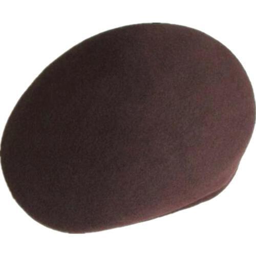 Dark Brown Wool Felt Flap Cap Gatsby Cabbien Ascot Ivy Cap