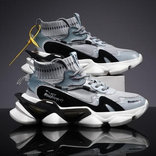 High Top Sneakers Men Air Cushion Running Shoes Boys Outdoor Jogging Training Footwear New Soft Light Dad Sneakers Dropshipping