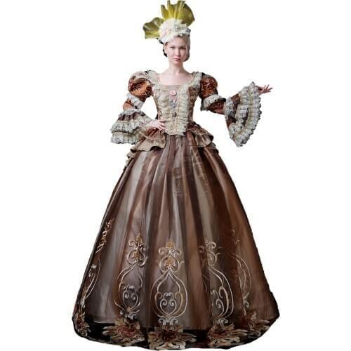 One Piece Dress Gothic Lolita Classic/Traditional Lolita Vintage Inspired Victorian Rococo Medieval Cosplay Lolita Dress