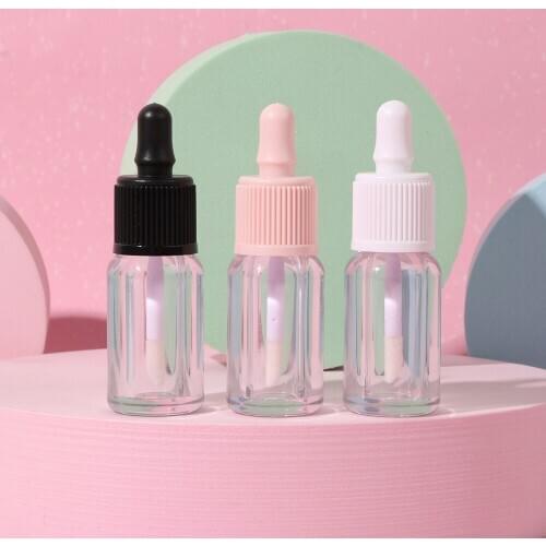 5 Pieces Funny Essential Oil Bottle Shaped Empty Lip Gloss Tube Lip Glaze Containers Refillable Vials DIY Cosmetic Container