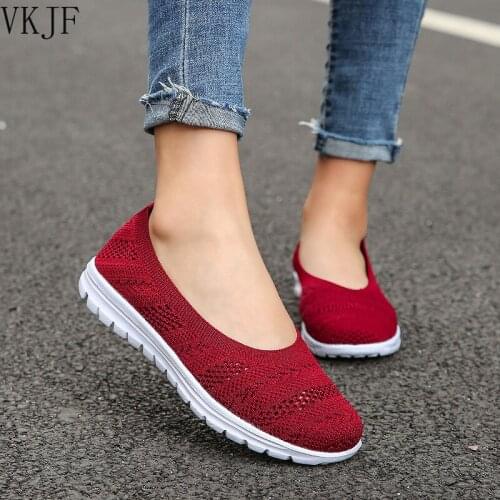 Hot Sale 2021 New Style Womens Mesh Flat Slippers Summer Breathable Casual Flat Shoes Comfortable Light Walking Shoes Shoe For