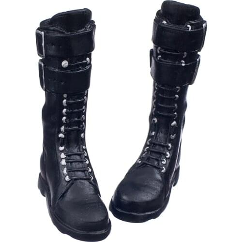 1/6 Female Flat Lace Up Shoe Boots for 12inch Kumik Body Figure