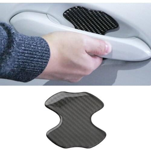 4Pcs/Set Carbon Fiber Universal Car Door Handle Films Anti-Scratch Stickers