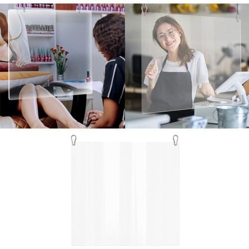 Acrylic Large Sneeze Guard Shield Clear Protection Safety Table Counter Top Transparent Height Protection Screen 40 x 50 cm
