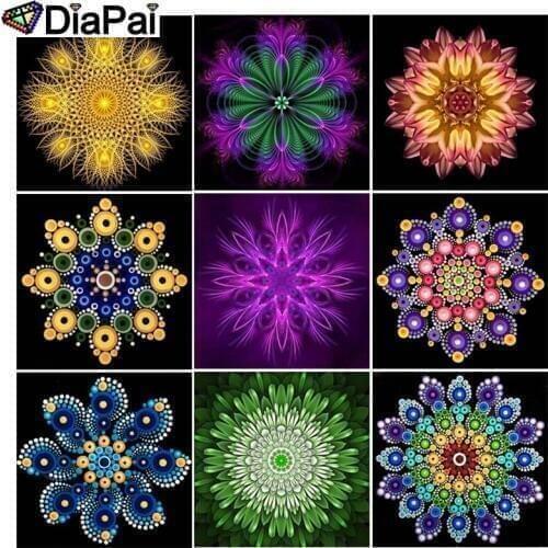 DIAPAI Diamond Painting 5D DIY Full Square/Round Drill "Religious Mandala" 3D Embroidery Cross Stitch 5D Decor Gift