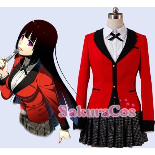 Anime Kakegurui-Compulsive Gambler Jabami Yumeko Lolita JK School Uniform Cosplay Costume Halloween Women Free Shipping 2020 NEW