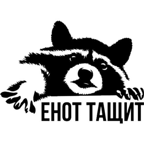 Car Stickers Decor Motorcycle Decals raccoon funny Vinyl Decorative Accessories Waterproof PVC,20cmx14.4cm