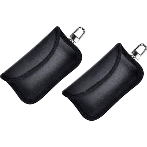 Car Key Signal Blocker Pouch Case [ 2 PACK ] Mini Faraday Bag for Car Keys Keyless Entry Fob Guard Signal Blocking Pouch Bag