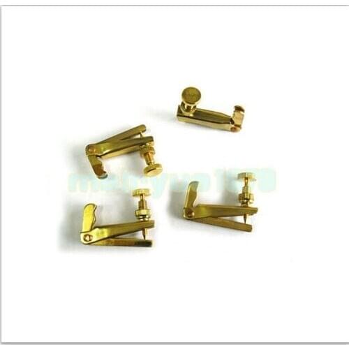 Free Shipping 12 Pcs 3/4-4/4 Golden Violin Fine TUNERS Fiddle Strings Adjuster Accessories Parts